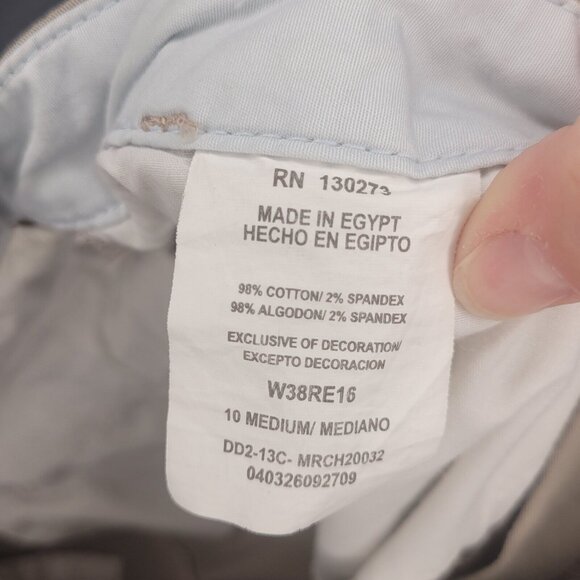 Riders By Lee Khaki Pants Cropped Length Chino Casual Size 10 - Picture 5 of 10